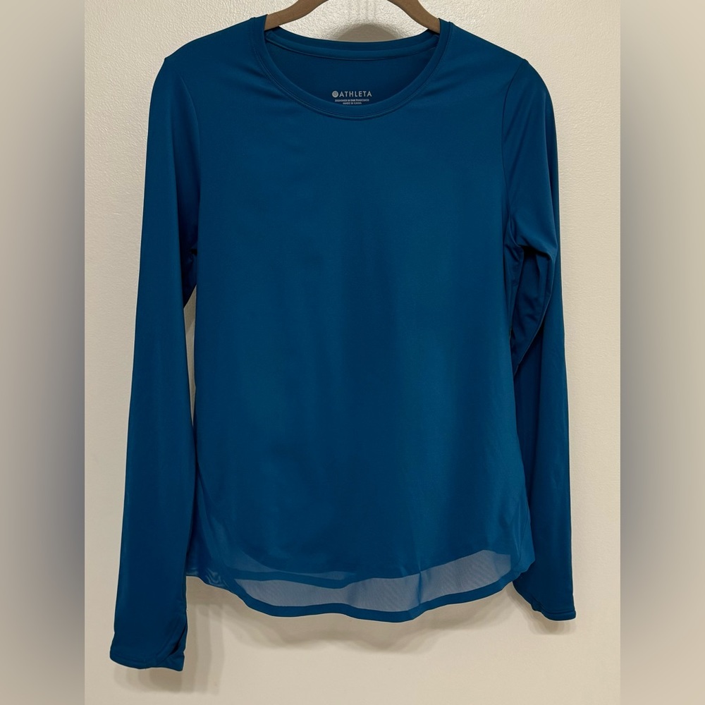 Athleta top with sheer hem